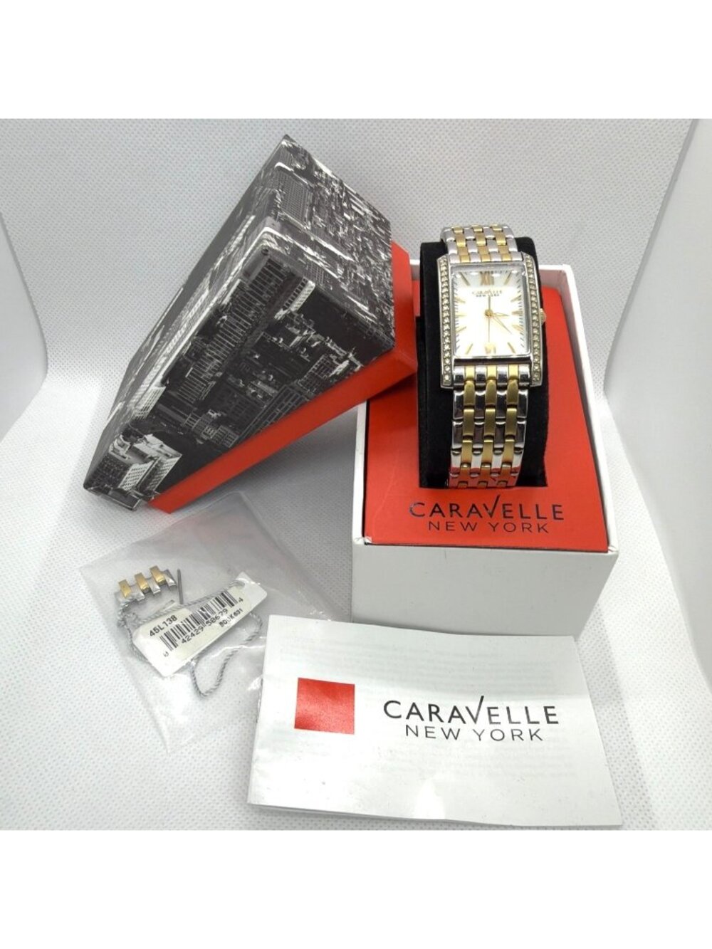Caravelle New York Ladies Watch Box Tags Extra Links Parts Repair Non-Working - Picture 3 of 16